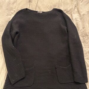 Vince Camuto Midnight Ribbed Crew Neck Sweater